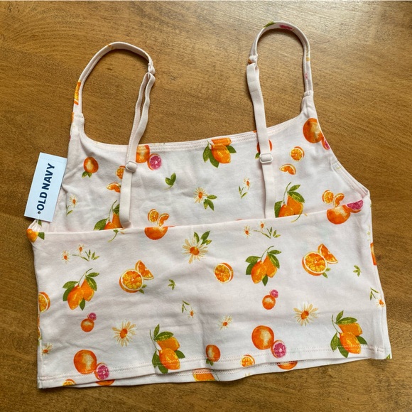 Old Navy Pink Orange Blossom Print Tank Top - Picture 2 of 5